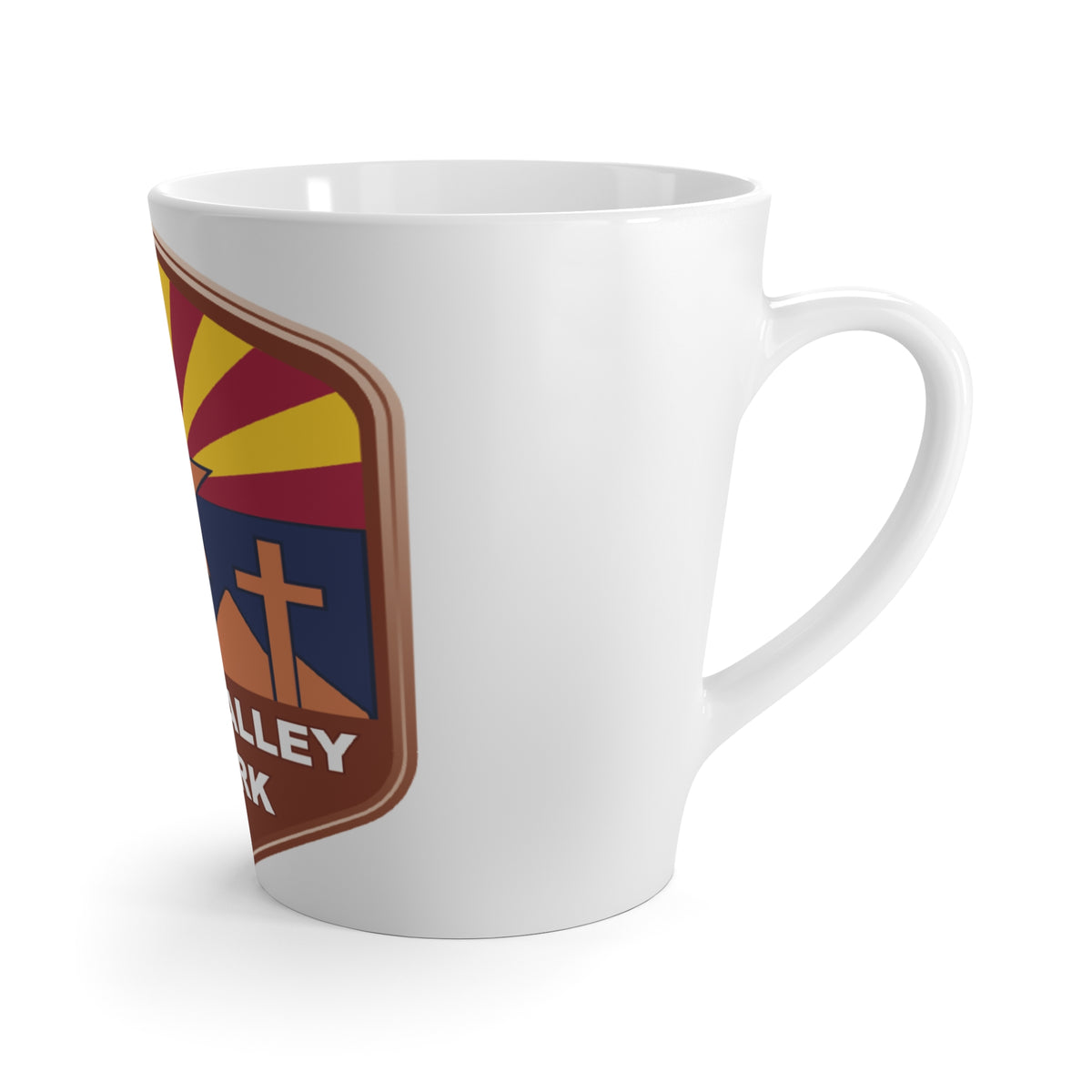 La Paz Valley RV Park Latte Mug — Arizona Desert Travel Coffee Cup