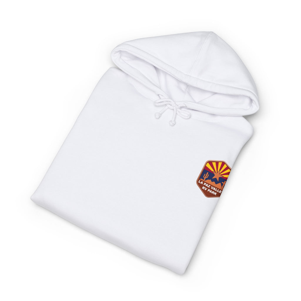 Arizona Sunrise Patch Hoodie — Vintage Desert State Emblem Pullover
